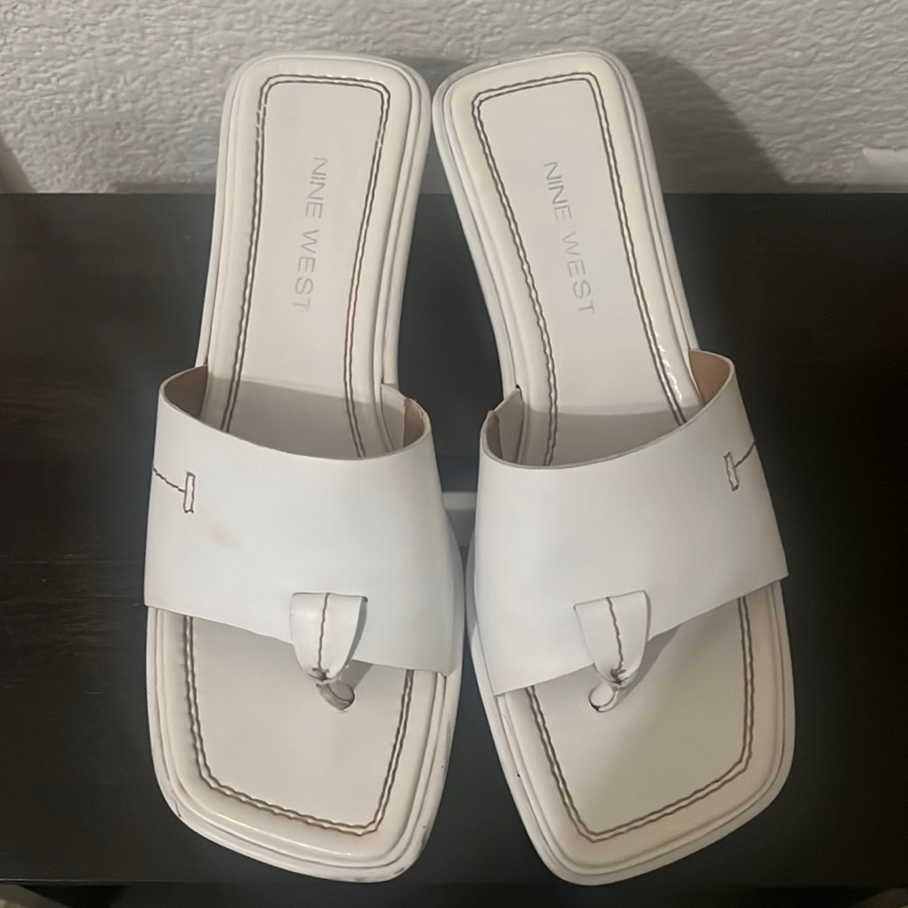 Nine West White sandals